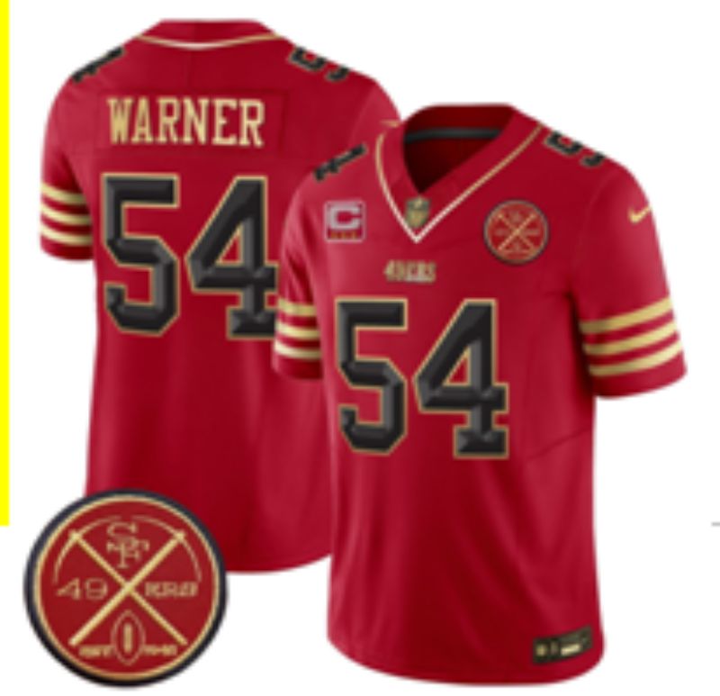 Men Nike San Francisco 49ers #54 Warner red Limited NFL 2025 Jersey 0058->san francisco 49ers->NFL Jersey